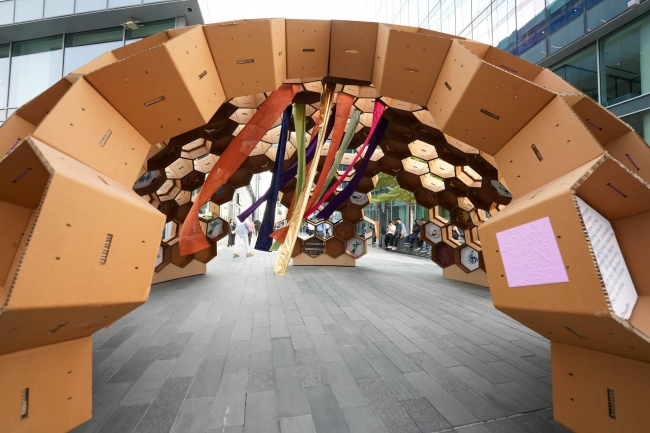 The Dome of Inclusion installation at Dubai Design Week, created by CUD in collaboration with Dubai Holding Entertainment and ImInclusive