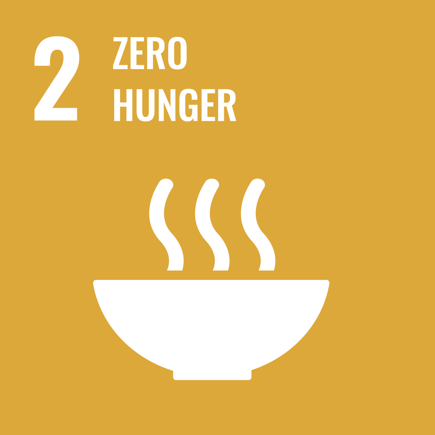 SDG 2: End hunger, achieve food security and improved nutrition and promote sustainable agriculture (United Nations Sustainable Development Goal 2 icon)