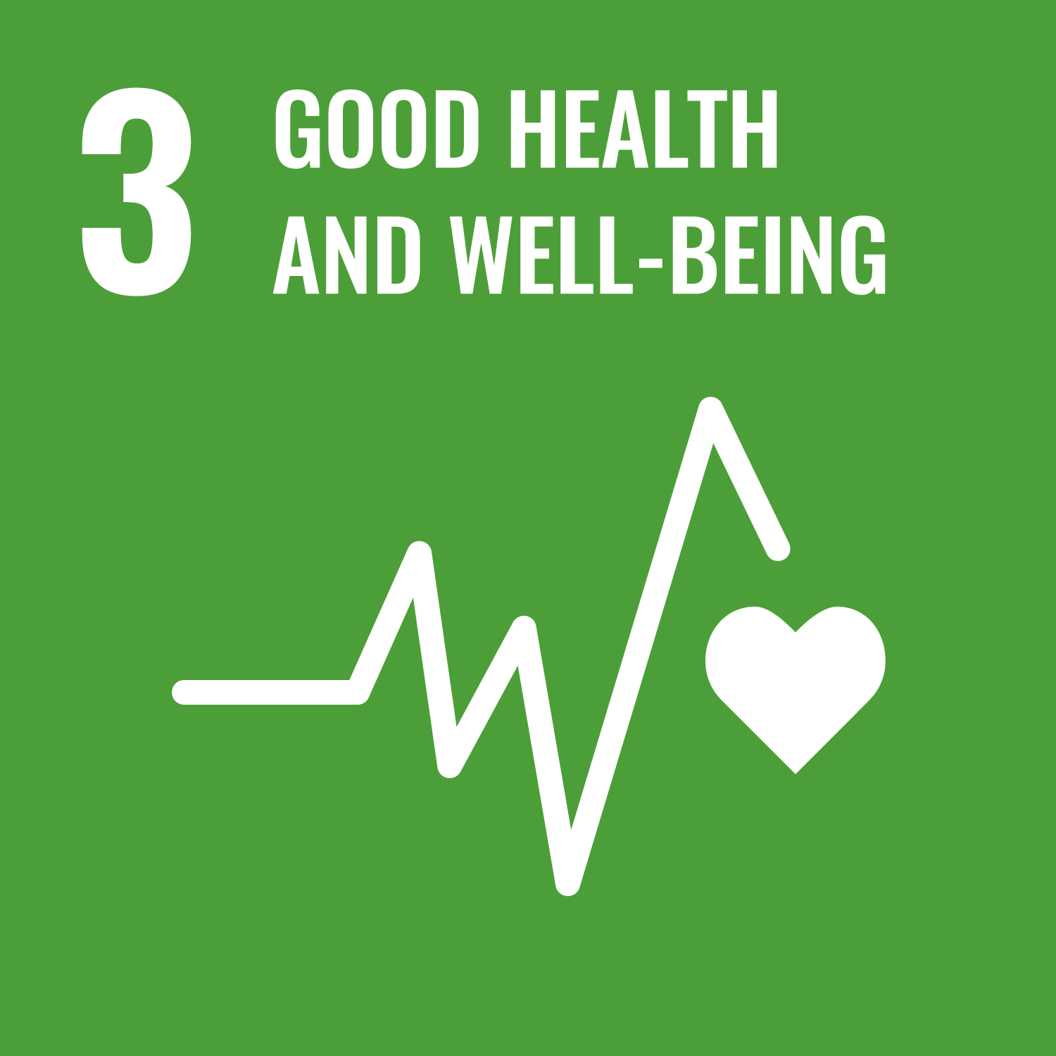 SDG 3: Ensure healthy lives and promote well-being for all at all ages (United Nations Sustainable Development Goal 3 icon)