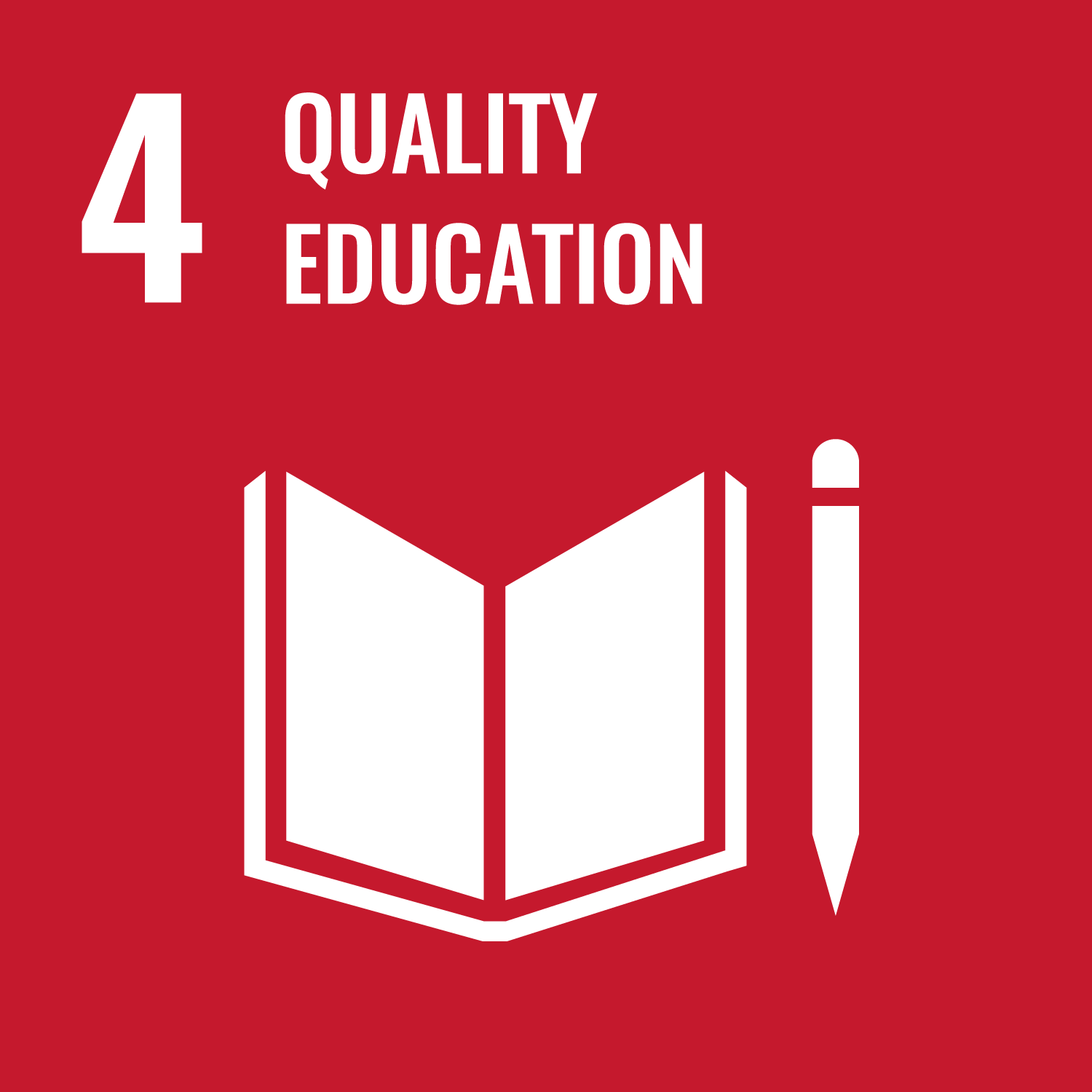 SDG 4: Ensure inclusive and equitable quality education and promote lifelong learning opportunities for all (United Nations Sustainable Development Goal 4 icon)