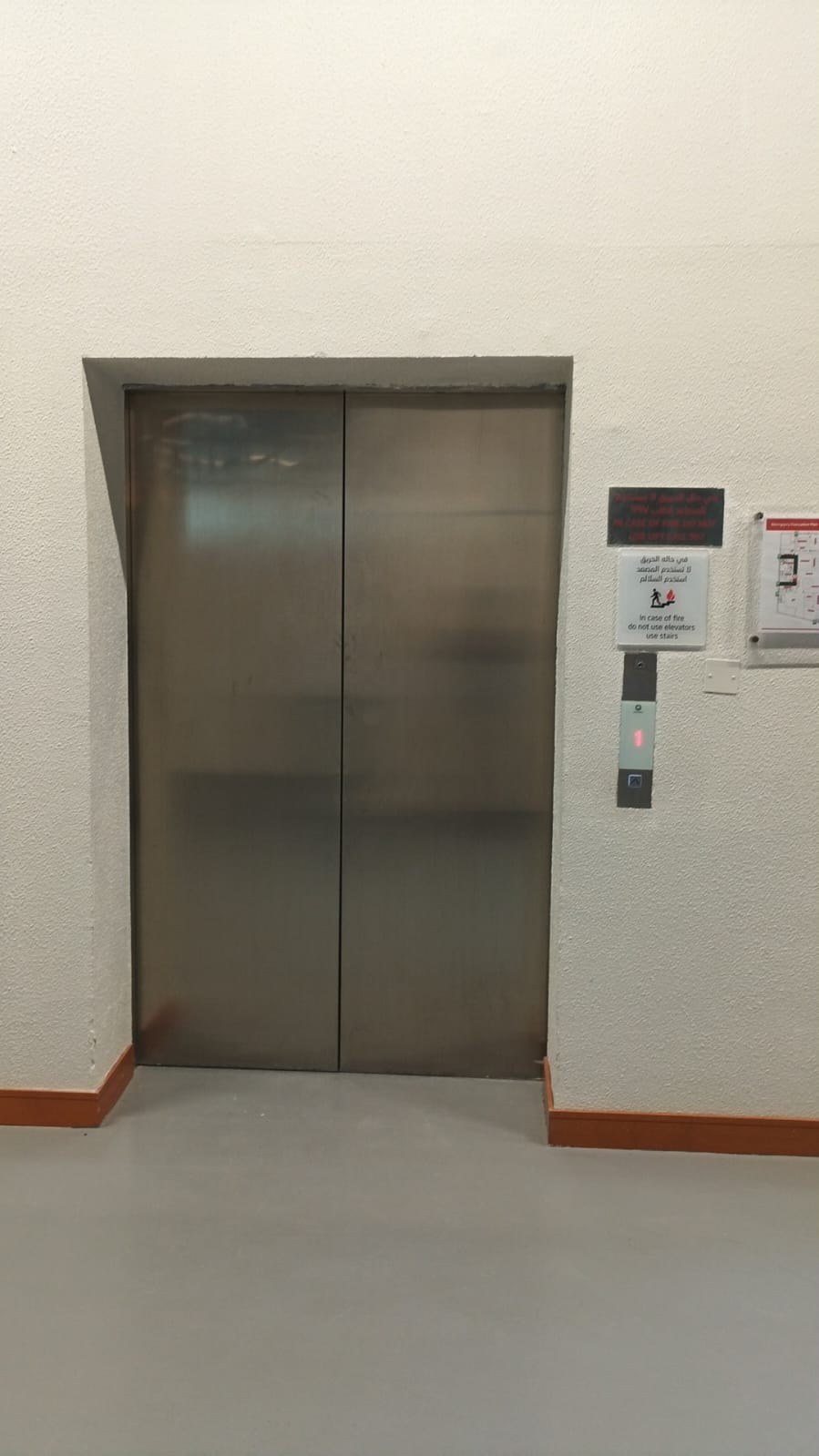 HUB Building elevator providing access to the first floor