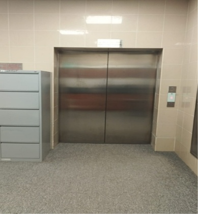 HUB Building elevator access to the library and offices