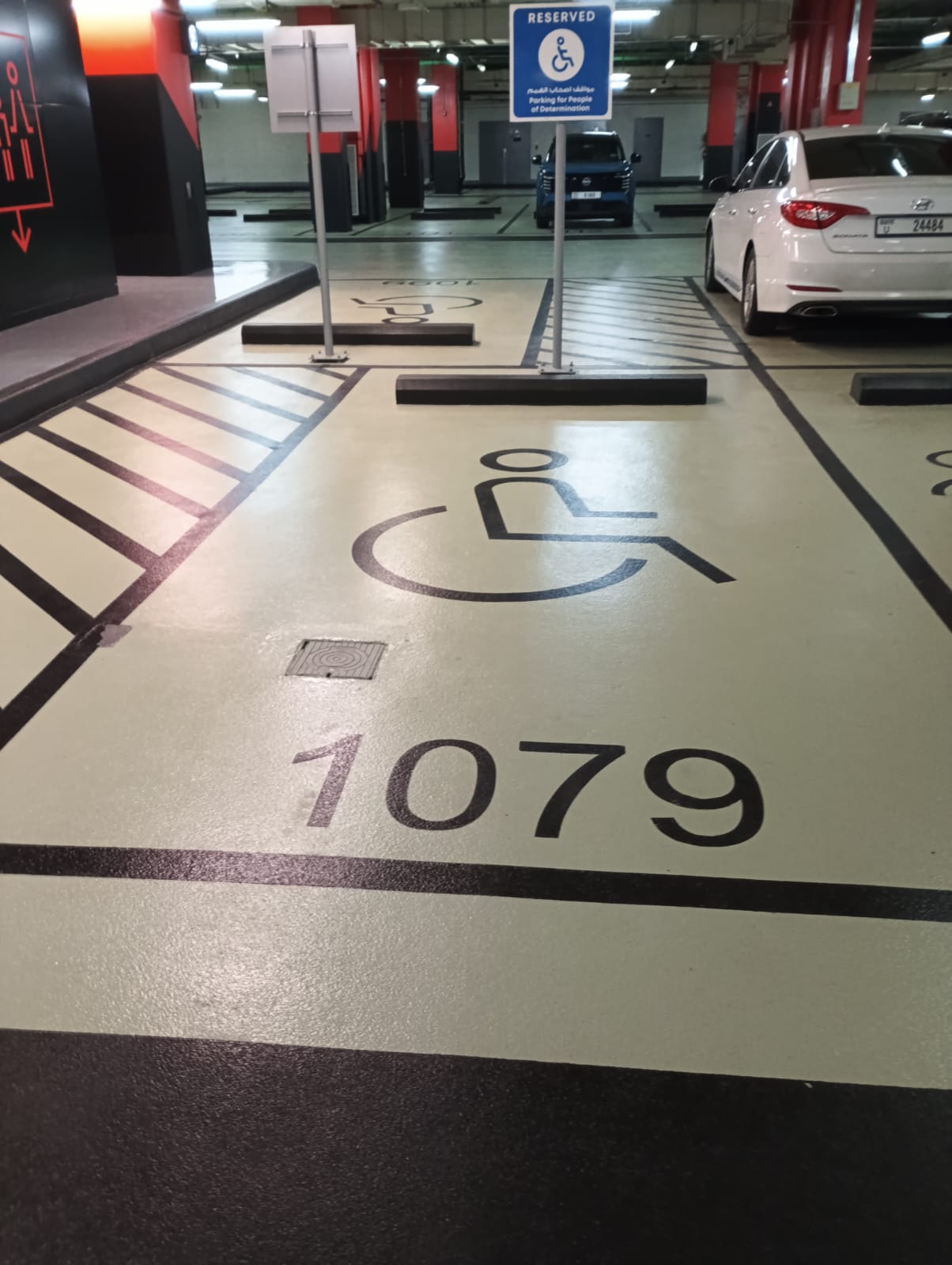 HUB Building designated parking for people of determination