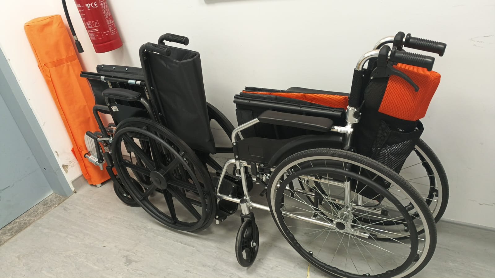 Wheelchairs available near HUB Building reception and clinic