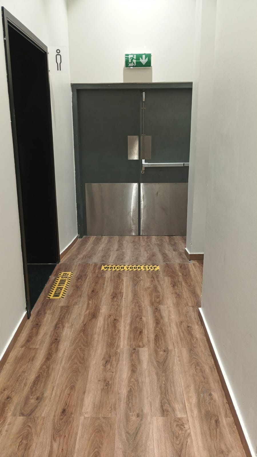 Management Building backside exit ramp