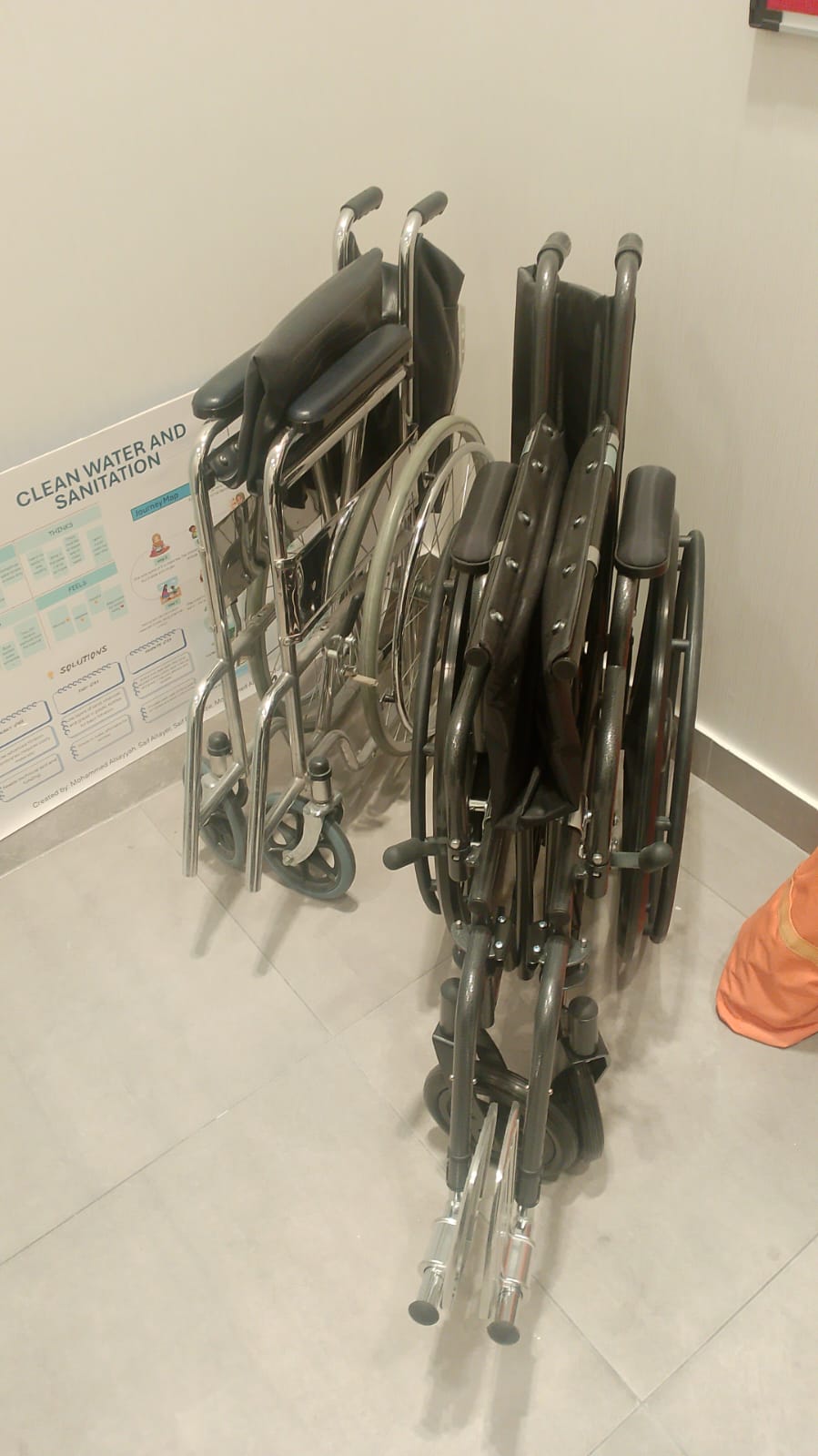 Wheelchairs available at the Management Building clinic