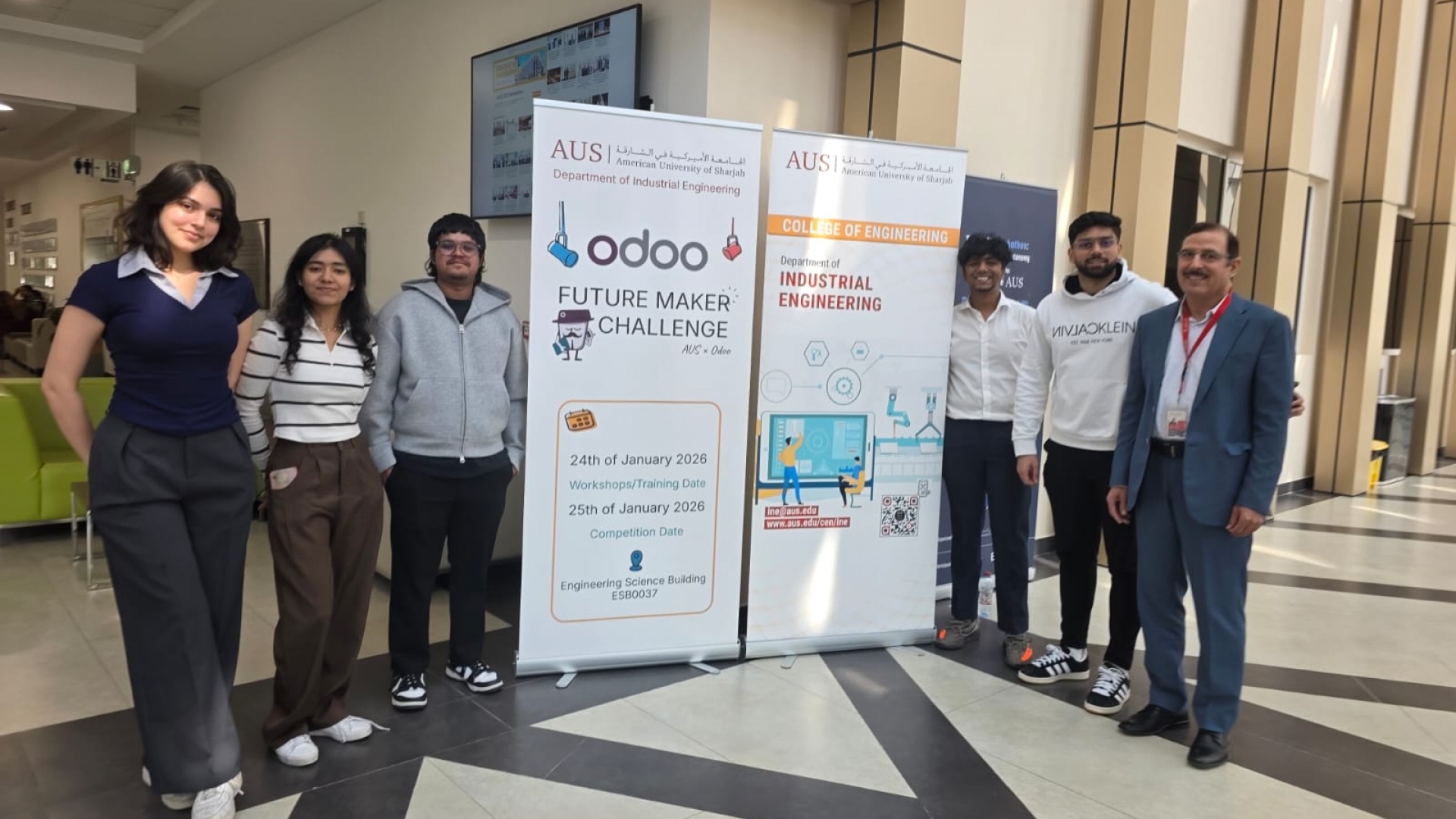 School of Management Students Participate in Odoo ERP Workshop at American University of Sharjah, Sharjah