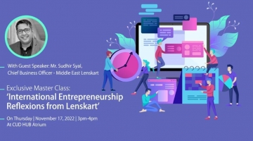 Exclusive Master Class: ‘International Entrepreneurship - Reflexions from Lenskart’