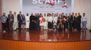CANADIAN UNIVERSITY DUBAI HOLDS SCARF FASHION SHOW TO PROMOTE BREAST CANCER AWARENESS