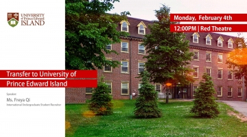 UPEI invites CUD students to learn about Canadian Education Options