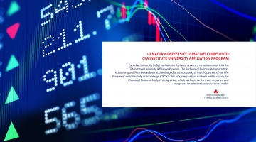 Canadian University Dubai (CUD) Welcomed into CFA Institute University Affiliation Program