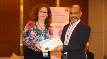 CUD Professor Receives Academic Achievement Award at International Social Sciences Conference 