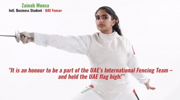 CUD Student Zainab Moosa Stars in International Fencing Competitions