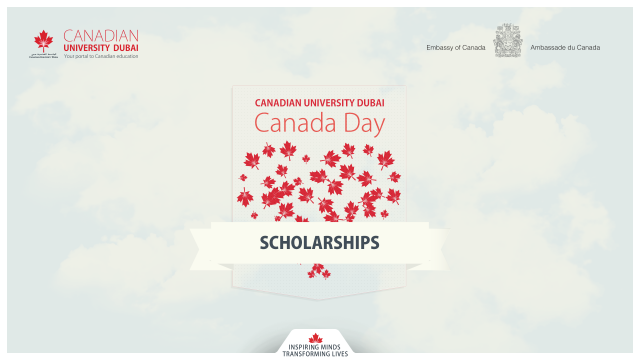 CANADIAN UNIVERSITY DUBAI ANNOUNCES 2015 CANADA DAY SCHOLARSHIP AWARDS