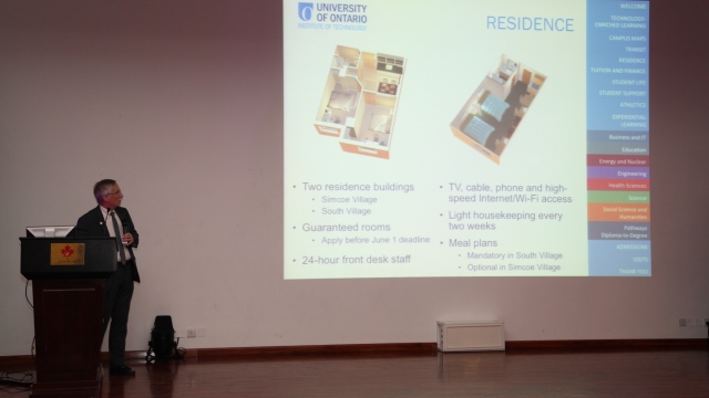 STUDENTS HEAR FROM UOIT FACULTY ON CANADIAN-BASED STUDY OPTIONS