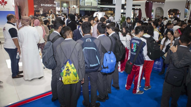 A storm of students lining up at our stand!