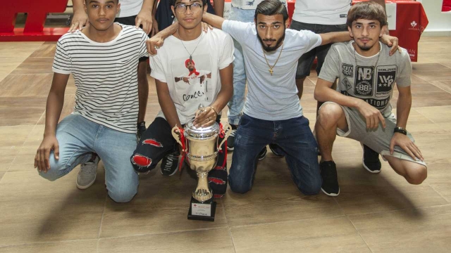 Winning football team