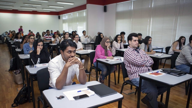 Students attending PWC event