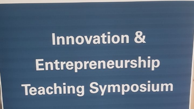Saturday, February 24, 2018. Khalifa University, Petroleum Institute Campus, Abu Dhabi: Dr. Joanna Seraphim, Assistant Professor, Department of Communication, Faculty of Communication, Arts and Sciences attended a symposium that focused on introducing, sharing and enhancing teaching techniques for classes in Innovation and Entrepreneurship at the university level. In 2016, Dr. Joanna was chosen by CUD to attend an Innovation and Entrepreneurship Program, together with 20 other professors from UAE institutio