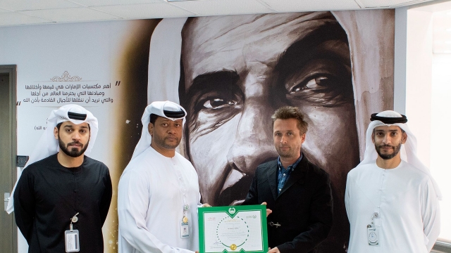 Mr.Stephane Chabas receiving Award from Dubai Police