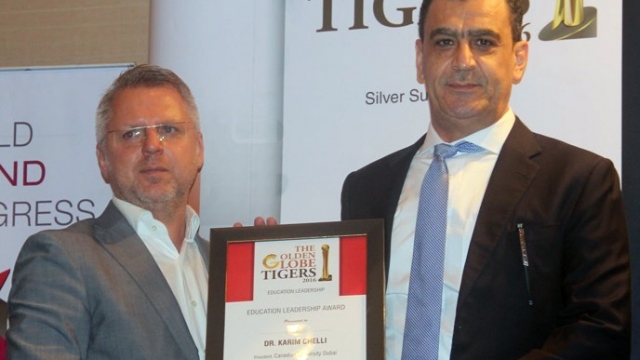 CUD PRESIDENT RECEIVES GOLDEN GLOBE FOR LEADERSHIP IN EDUCATION