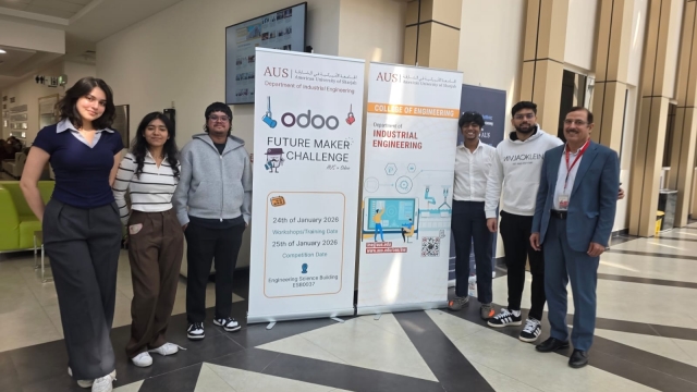 School of Management Students Participate in Odoo ERP Workshop at American University of Sharjah, Sharjah