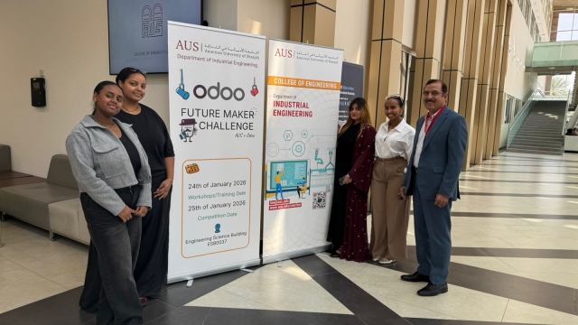 School of Management Students Participate in Odoo ERP Workshop at American University of Sharjah, Sharjah