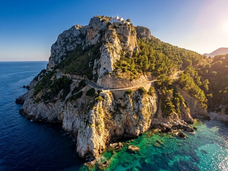 Cap Carbon on the coast at Bejaia